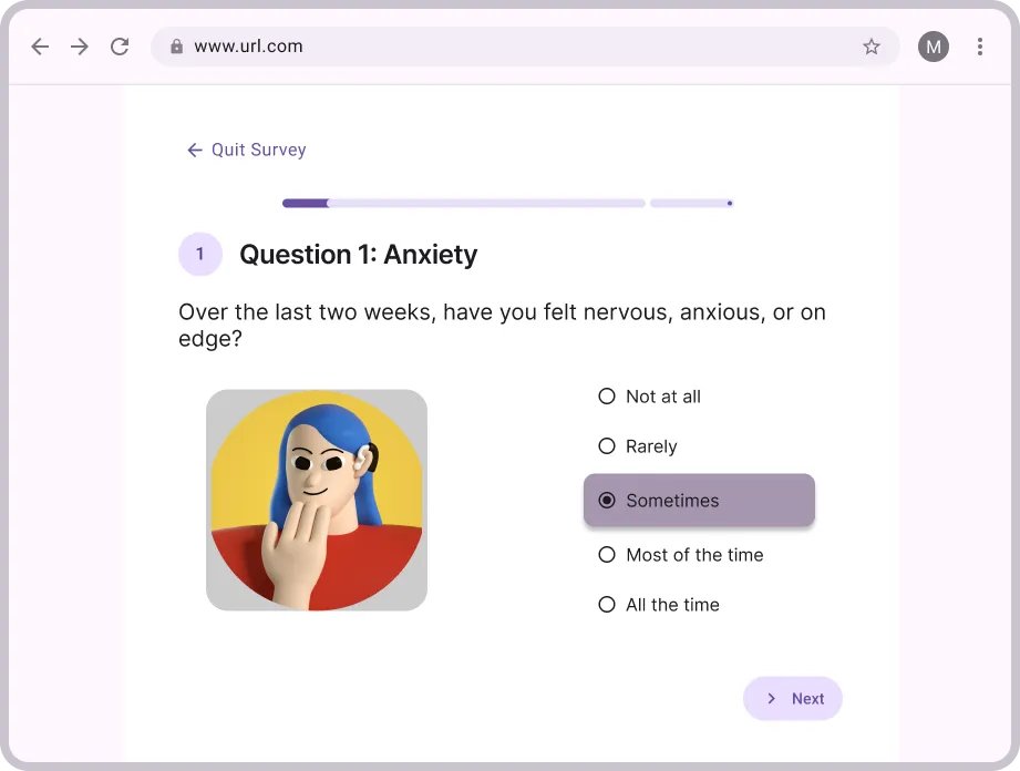 Preview of the Multimodal Survey STEM questionnaire interface
